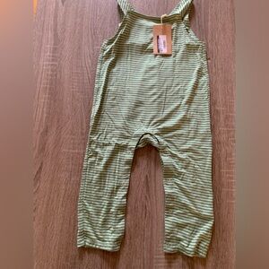 Angel Dear Mint Striped Romper